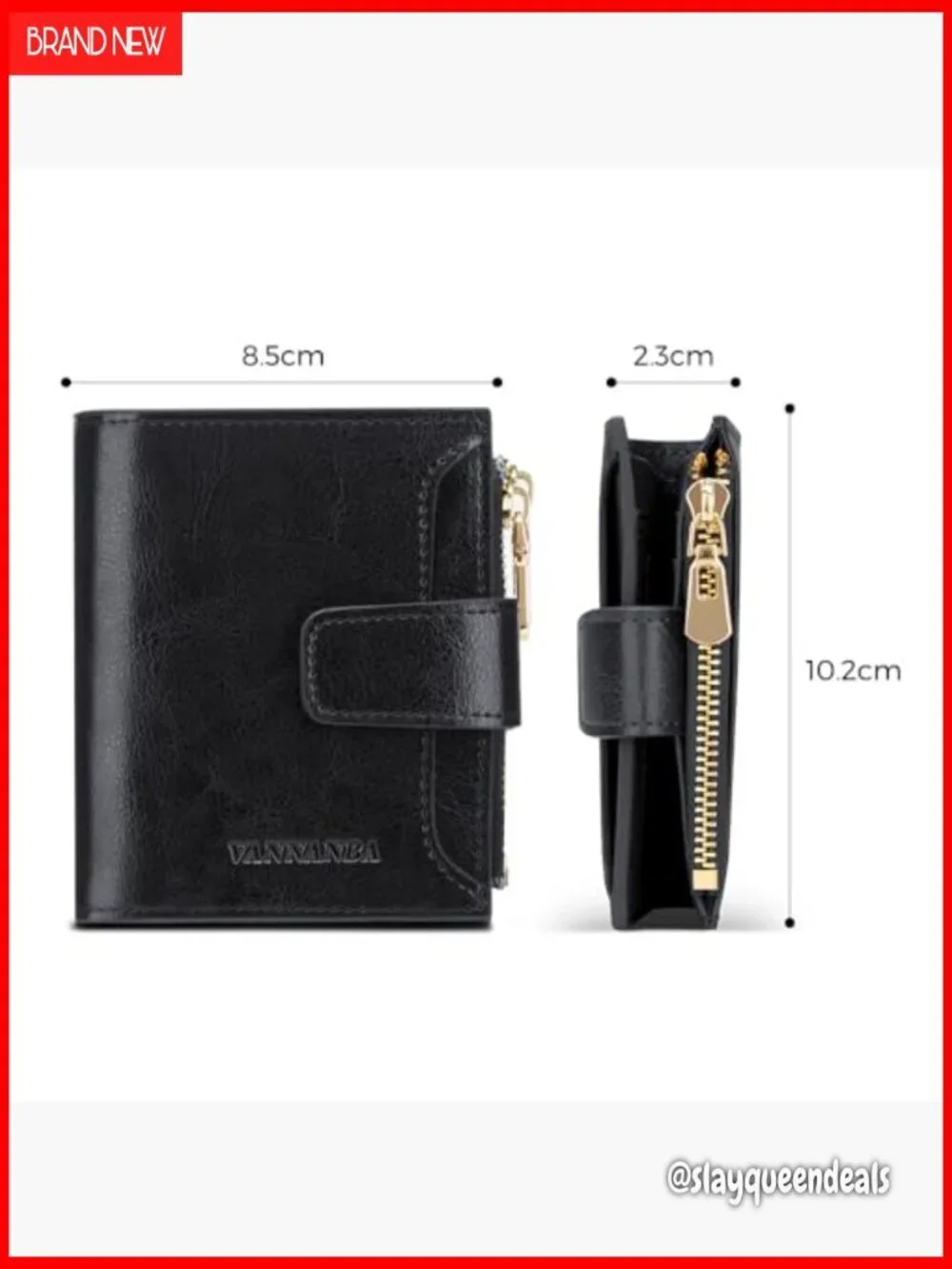 Genuine Leather Bifold Wallet RFID Blocking Compact Zipper Front Pocket